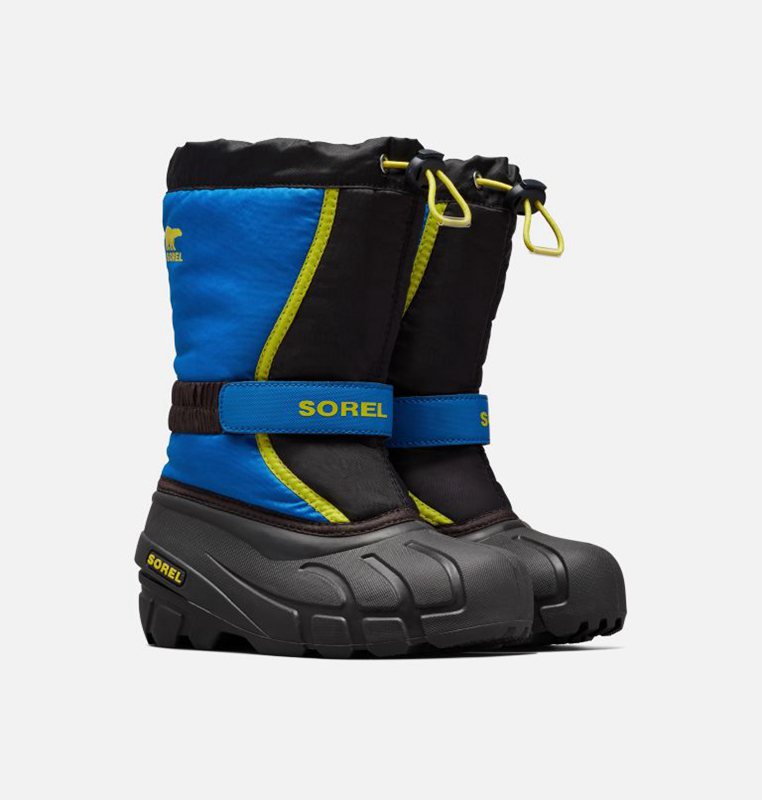 Sorel Barn Vinterkängor Svarta/Blå - Youth Flurry™ - CNP-872034